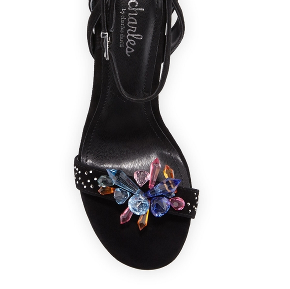 🌺 NEW Charles David Rainey Jeweled Suede Sandal - Picture 3 of 3